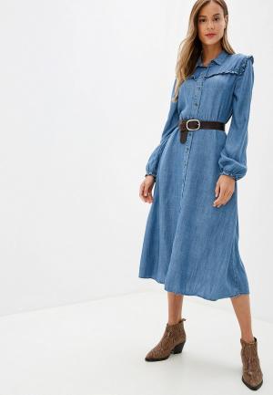 Платье джинсовое Marks & Spencer. Цвет: синий