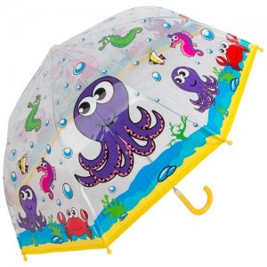 Зонт детский Подводный мир, 46 см Mary Poppins. Цвет: бесцветный/фиолетовый/голубой