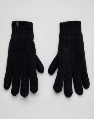 Зимние перчатки Selected Homme. Цвет: черный