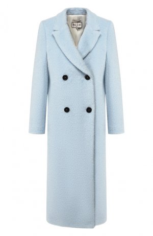 Двубортное пальто Paul&Joe. Цвет: голубой