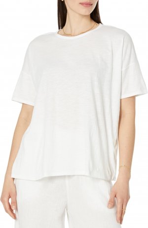 Свободная футболка с круглым вырезом , белый Eileen Fisher