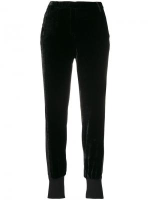 Бархатные спортивные брюки Luisa Cerano. Цвет: черный