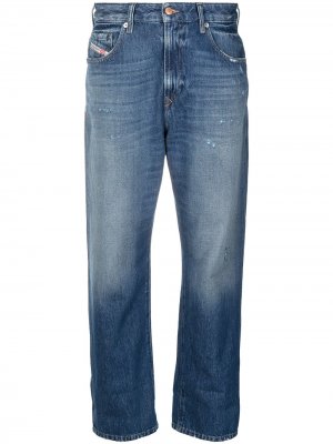 Укороченные джинсы широкого кроя Diesel. Цвет: синий