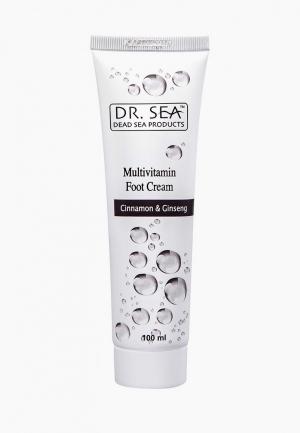 Крем для ног Dr. Sea Мультивитаминный с экстрактами корицы и женьшеня, 100 мл. Цвет: белый