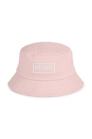 Kenzo kids Хлопковая детская шапка, розовый