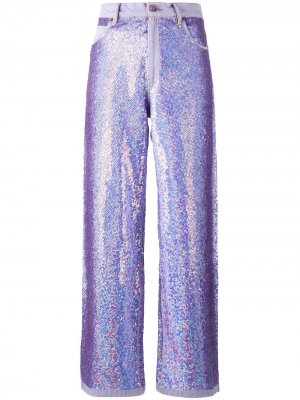 Декорированные джинсы Ashish. Цвет: фиолетовый