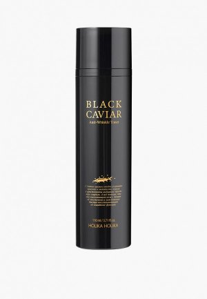 Тоник для лица Holika Black Caviar Anti-Wrinkle Toner, 110 мл. Цвет: прозрачный