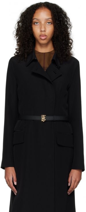 Черное пальто Холифилда Burberry