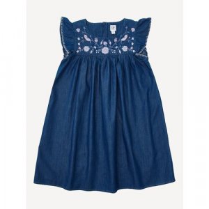 Платье, размер 10-11 лет, синий GAP. Цвет: синий