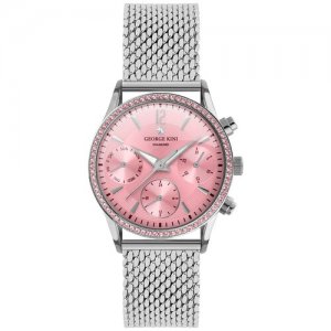 Наручные часы, розовый GEORGE KINI. Цвет: серебристый