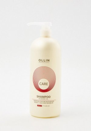 Шампунь Ollin CARE против выпадения волос PROFESSIONAL с маслом миндаля, 1000 мл. Цвет: прозрачный