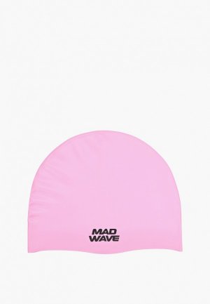 Шапочка для плавания MadWave Pastel Silicone Solid. Цвет: розовый