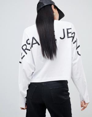 Лонгслив с логотипом -Белый Versace Jeans