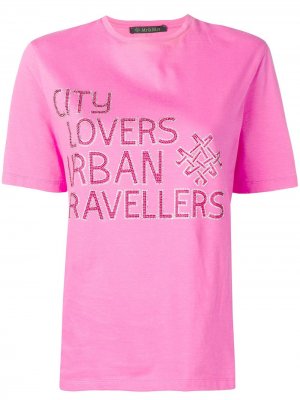 Декорированная футболка Mr & Mrs Italy. Цвет: розовый