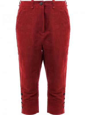 Укороченные брюки Masnada. Цвет: красный