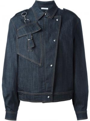 Джинсовый пиджак в байкерском стиле J.W.Anderson. Цвет: синий