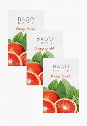 Набор ароматический Bago Home из 3-х саше Апельсин с мятой. Цвет: оранжевый