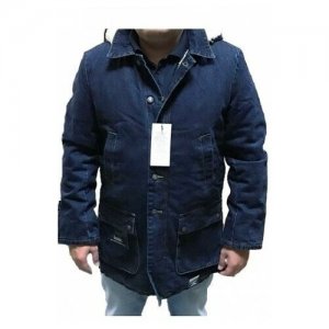 Куртка джинсовая с капюшоном 12031DB 4XL Темно-Синий Montana. Цвет: синий