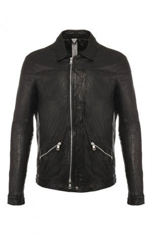 Кожаная куртка Giorgio Brato. Цвет: черный
