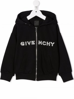 Embroidered-logo bomber jacket Givenchy Kids. Цвет: черный