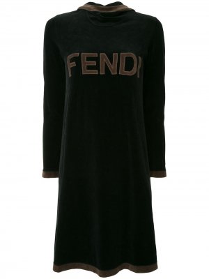 Платье с длинными рукавами Fendi Pre-Owned. Цвет: черный