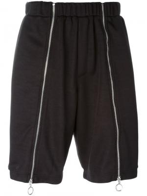 Спортивные шорты с молниями Christopher Shannon. Цвет: чёрный