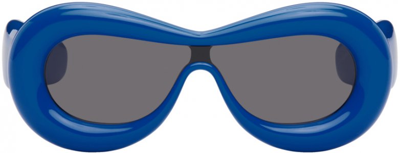 Синие солнцезащитные очки с завышенной талией Loewe