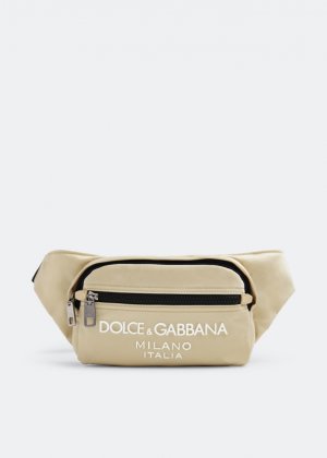 Поясная сумка Small Logo Nylon, бежевый Dolce&Gabbana