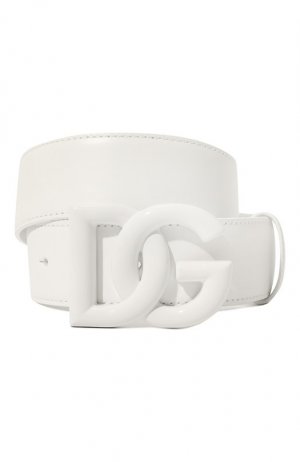 Кожаный ремень Dolce & Gabbana. Цвет: белый