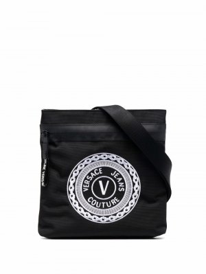 Сумка через плечо с логотипом Versace Jeans Couture. Цвет: черный