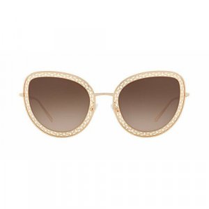 Солнцезащитные очки Dolce & Gabbana DG 2226 02/13 02/13, золотой. Цвет: черный