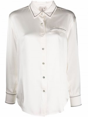 LAutre Chose шелковая рубашка с полосками L'Autre. Цвет: белый