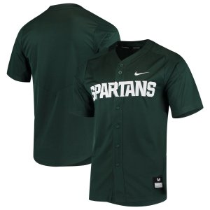 Мужская зеленая копия бейсбольной майки на пуговицах зеленого цвета Michigan State Spartans Vapor Untouchable Elite Nike