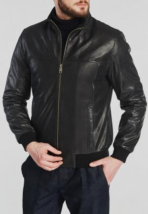 Куртка кожаная Mondial. Цвет: черный
