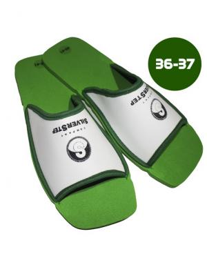 И1150 Тапочки для снятия усталости и тяжести в ногах, р-р 36-37 SilverStep. Цвет: зеленый