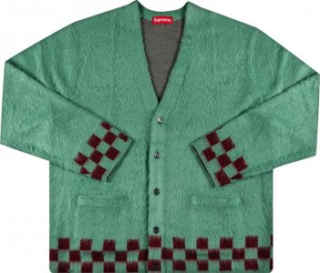 Кардиган Brushed Checkerboard Cardigan Mint, зеленый Supreme