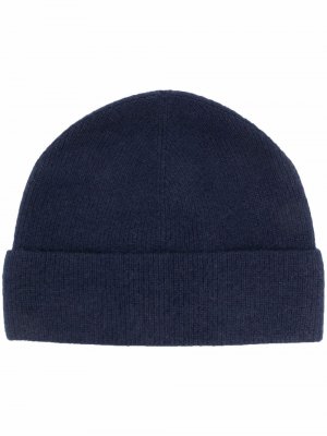 Кашемировая шапка бини SANDRO. Цвет: синий