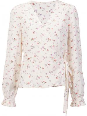 Блузка с цветочным принтом Ines De La Fressange. Цвет: белый