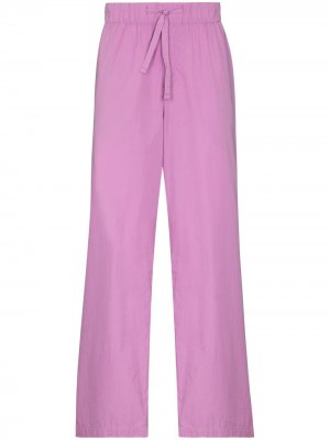 Пижамные брюки из органического хлопка TEKLA. Цвет: розовый