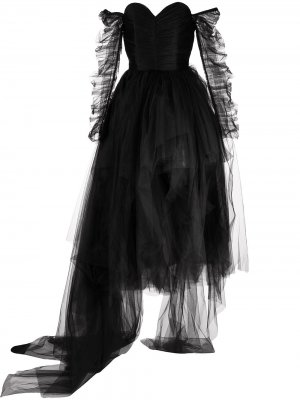 Платье Tulle Queen асимметричного кроя ANOUKI. Цвет: черный