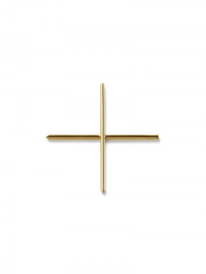Серьга в форме креста Shihara. Цвет: золотистый