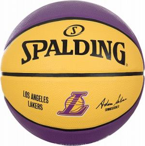 Мяч баскетбольный Los Angeles Lakers, размер 7 Spalding. Цвет: фиолетовый