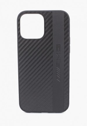 Чехол для iPhone Mercedes-Benz 13 Pro Max PU Carbon effect Grey stripe Hard Black. Цвет: черный