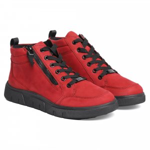 Женские ботинки , красные ARA. Цвет: красный