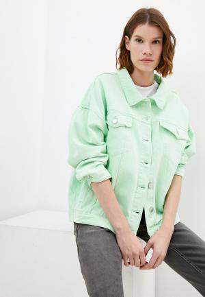 Куртка джинсовая Silvian Heach. Цвет: зеленый