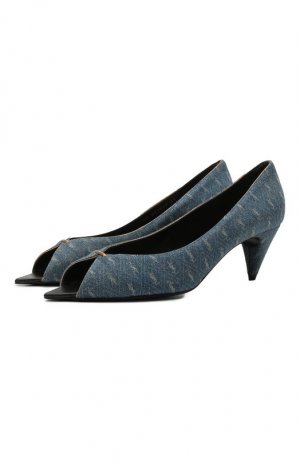 Текстильные туфли Lola Saint Laurent. Цвет: синий