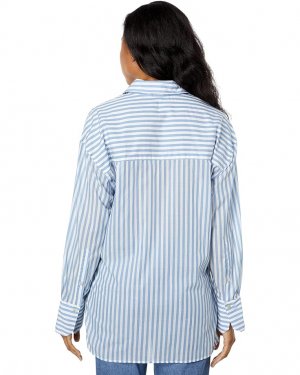 Рубашка Stripe Oversized Shirt, цвет Riviera Vince