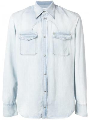 Классическая джинсовая рубашка Maison Margiela. Цвет: синий