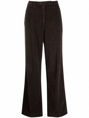 Вельветовые брюки прямого кроя Massimo Alba. Цвет: коричневый