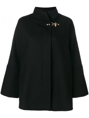 Куртка в стиле кейп Fay. Цвет: черный